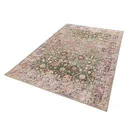 Tapete de tecelagem plana - Bouhjar (verde/multi)