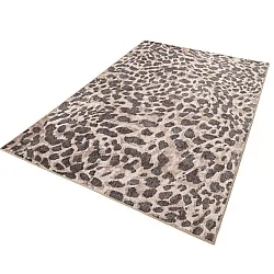 Tapete de tecelagem plana - Cheetah (bege/preto)