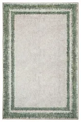 Tapete de tecelagem plana - Eldoret (creme/verde)