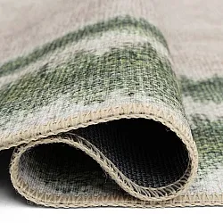 Tapete de tecelagem plana - Eldoret (creme/verde)