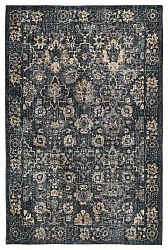 Tapete de tecelagem plana - Fernana (preto/ouro)