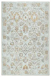 Tapete de tecelagem plana - Fernana (branco/ouro)