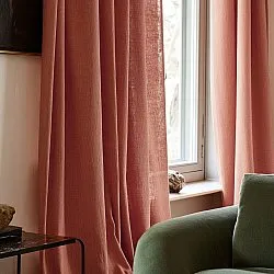 Cortinas - Cortina de linho Luana (vermelho)