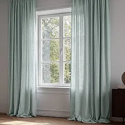 Cortinas - Cortina imitação de linho Andrada (azul claro)