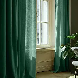 Cortinas - Cortina de linho Andrada (verde escuro)