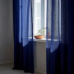 Cortinas - Cortina de linho Cosmina (azul)