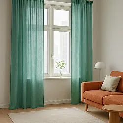 Cortinas - Cortina de linho Cosmina (verde)