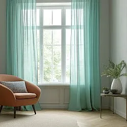 Cortinas - Cortina de linho Cosmina (verde menta)