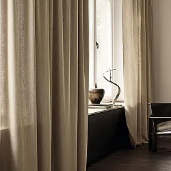 Cortinas - Cortina de linho Melania (marrom)