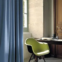 Cortinas - Cortina de linho Melania (azul escuro)