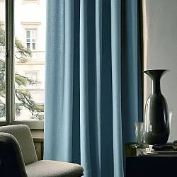 Cortinas - Cortina de linho Melania (turquesa escuro)