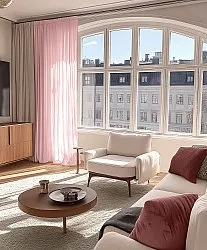 Cortinas - Cortina de renda Hilma (rosa)