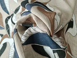 Cortinas - Cortina de algodão - Amalie (cinza/azul)