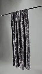 Cortinas - Cortina de veludo Florina (cinza escuro)