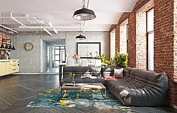 Tapete Wilton - Mira (amarelo-azul)