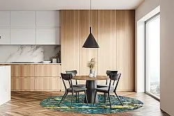 Tapete redondo - Mira (amarelo-azul)