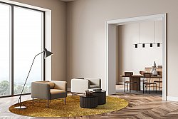 Tapete redondo - Malveira (dourado)