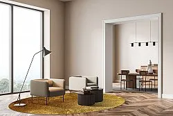 Tapete redondo - Malveira (dourado)