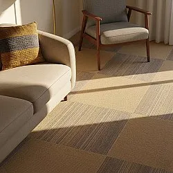 Alcatifa - Almeria Ladrilhos têxteis 24 unid. (castanho às riscas irregulares)