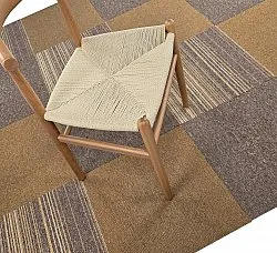 Alcatifa - Almeria Ladrilhos têxteis 24 unid. (castanho às riscas irregulares)