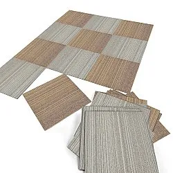 Alcatifa - Almeria Ladrilhos têxteis 24 unid. (castanho às riscas irregulares)