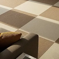 Alcatifa - Almeria Ladrilhos têxteis 24 unid. (castanho às riscas)