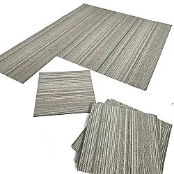 Alcatifa - Almeria Ladrilhos têxteis 24 unid. (cinzento às riscas irregulares)