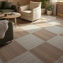 Alcatifa - Almeria Ladrilhos têxteis 24 unid. (cinzento às riscas irregulares)