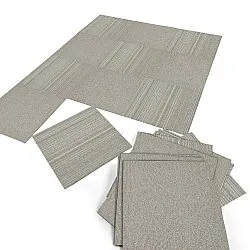 Alcatifa - Almeria Ladrilhos têxteis 24 unid. (cinzento às riscas irregulares)