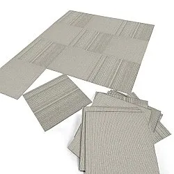 Alcatifa - Almeria Ladrilhos têxteis 24 unid. (cinzento às riscas irregulares)