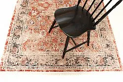 Tapete redondo - Douz (vermelho/multicolorido)