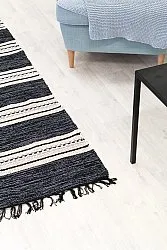 Tapete de retalhos - Kajsa (preto)