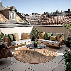 Tapete redondo - Ferragudo (laranja)