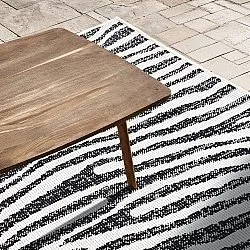 Tapete para interior e exterior - utomhusmatta - Vaura (preto/branco)