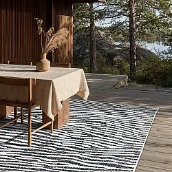 Tapete para interior e exterior - utomhusmatta - Vaura (preto/branco)