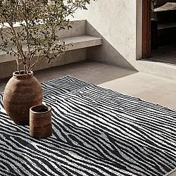Tapete para interior e exterior - utomhusmatta - Vaura (preto/branco)