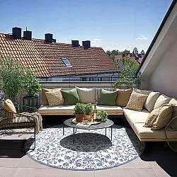 Tapete redondo - Brussels Ocean (azul)