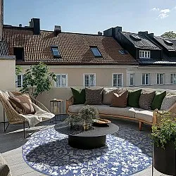 Tapete redondo - Brussels Ocean (azul)