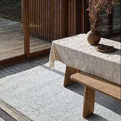 Tapete para interior e exterior - Arco Wool Look (cinza/bege)
