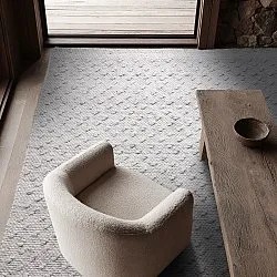 Tapete para interior e exterior - Todi Wool Look (cinza/bege)