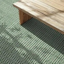 Tapete para interior e exterior - Coastal Wool Look (verde/branco)