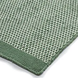 Tapete para interior e exterior - Coastal Wool Look (verde/branco)