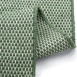 Tapete para interior e exterior - Coastal Wool Look (verde/branco)
