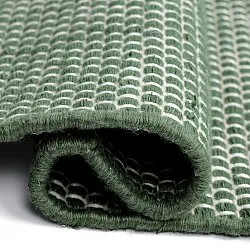 Tapete para interior e exterior - Coastal Wool Look (verde/branco)