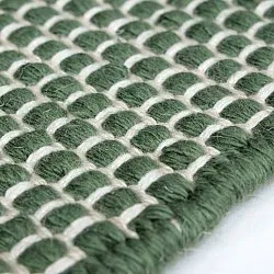 Tapete para interior e exterior - Coastal Wool Look (verde/branco)
