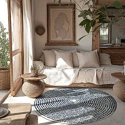 Tapete redondo - Brussels Swirl (azul)