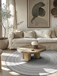 Tapete redondo - Indoor/Outdoor Angus (cinza)