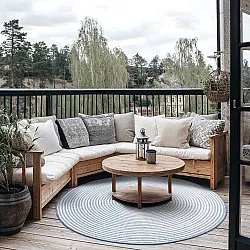 Tapete redondo - Ferragudo (azul)