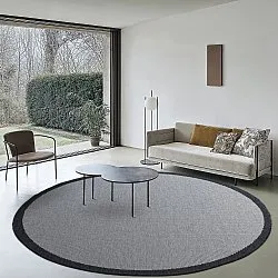 Tapete redondo - Sortelha (preto)