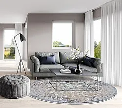 Tapete redondo - Denizli (azul)